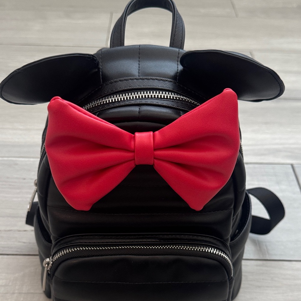 LOUNGEFLY Black and Red Minnie Mouse Backpack - Picture 2 of 6